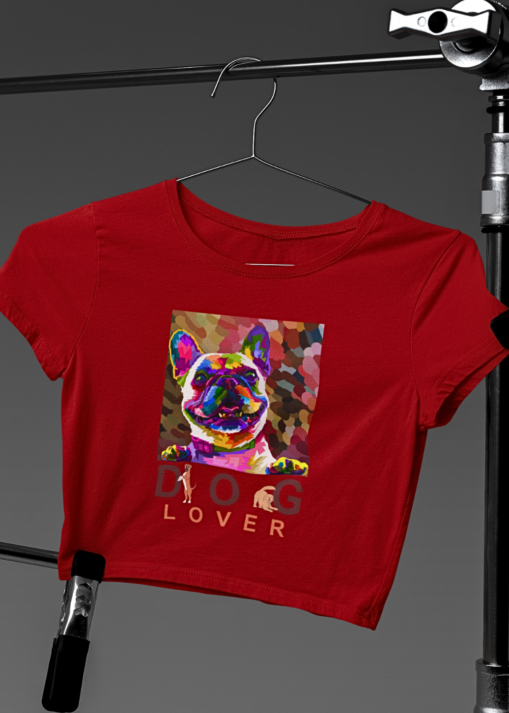 DOG LOVER: Women's Graphic Crop Tee