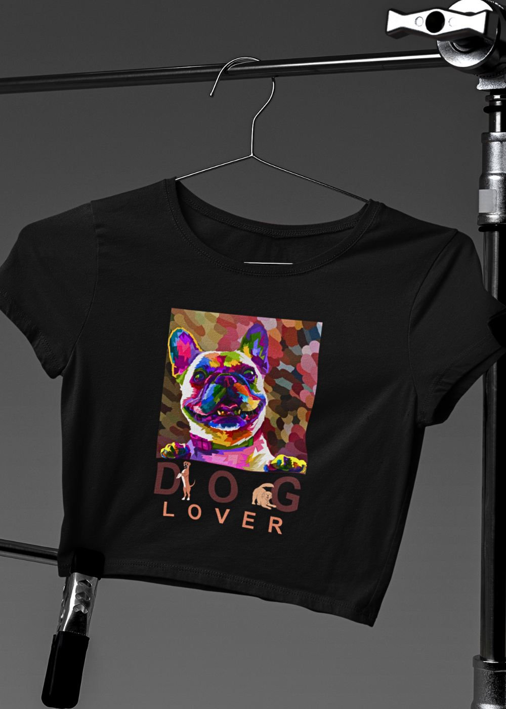 DOG LOVER: Women's Graphic Crop Tee