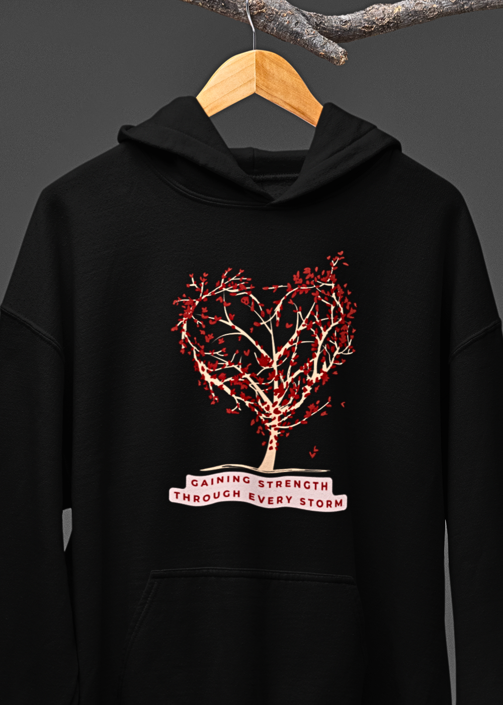 Strength Unleashed : Tree of Hearts Graphic Hoodie