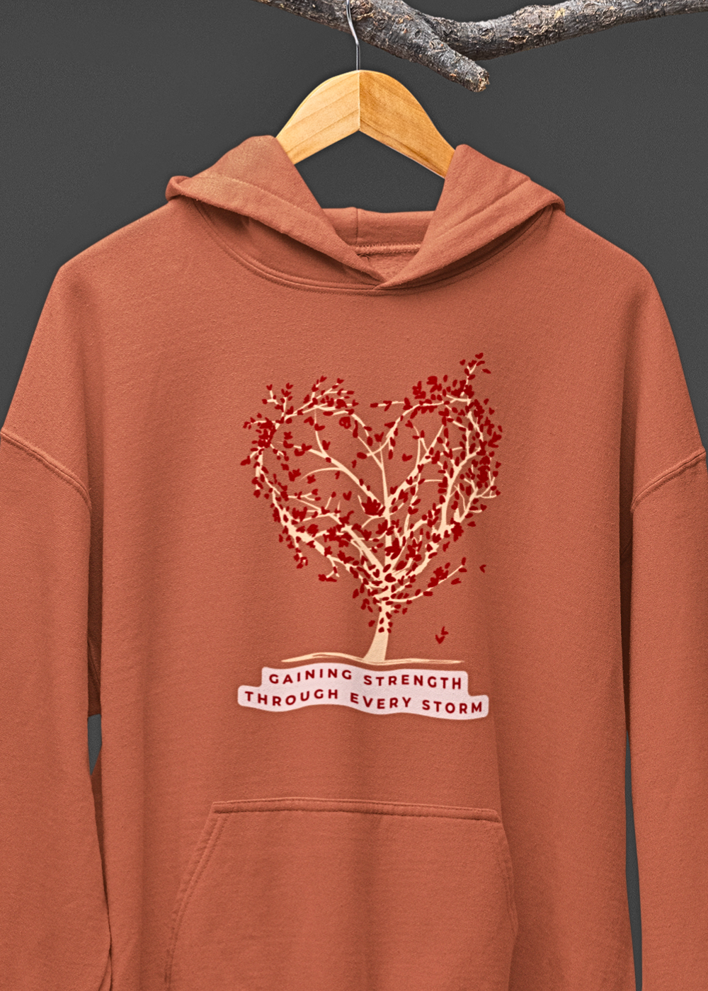 Strength Unleashed : Tree of Hearts Graphic Hoodie