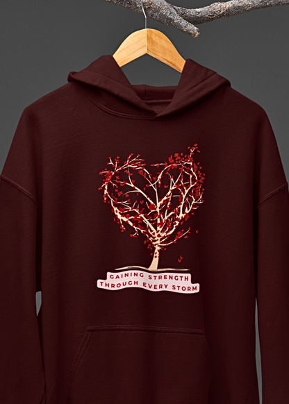 Strength Unleashed : Tree of Hearts Graphic Hoodie