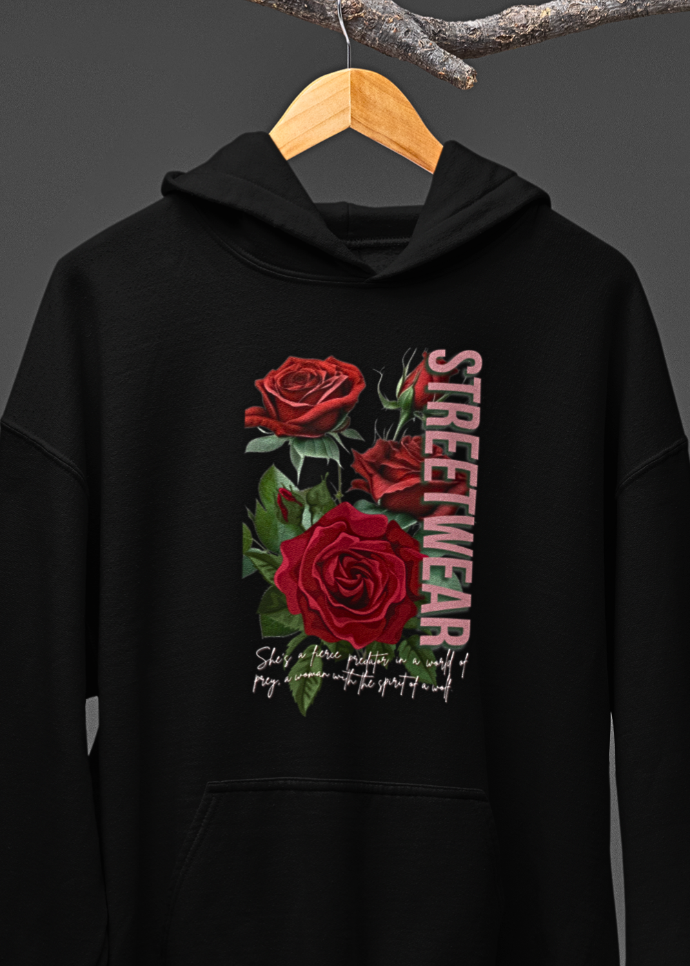 Rose Streetwear: Urban Roses Graphic Hoodie