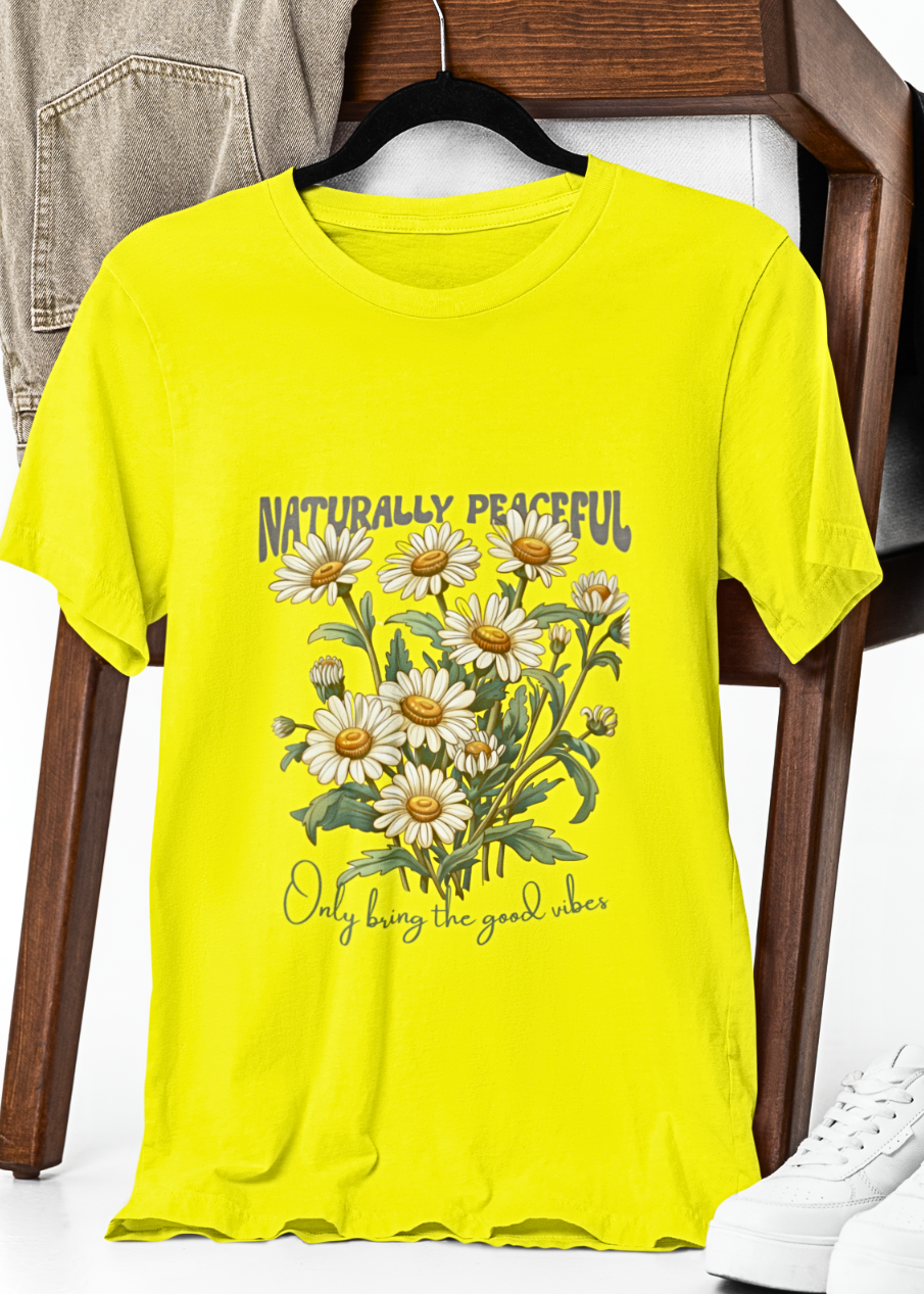 Positive Aura: Naturally Peaceful Graphic T-Shirt