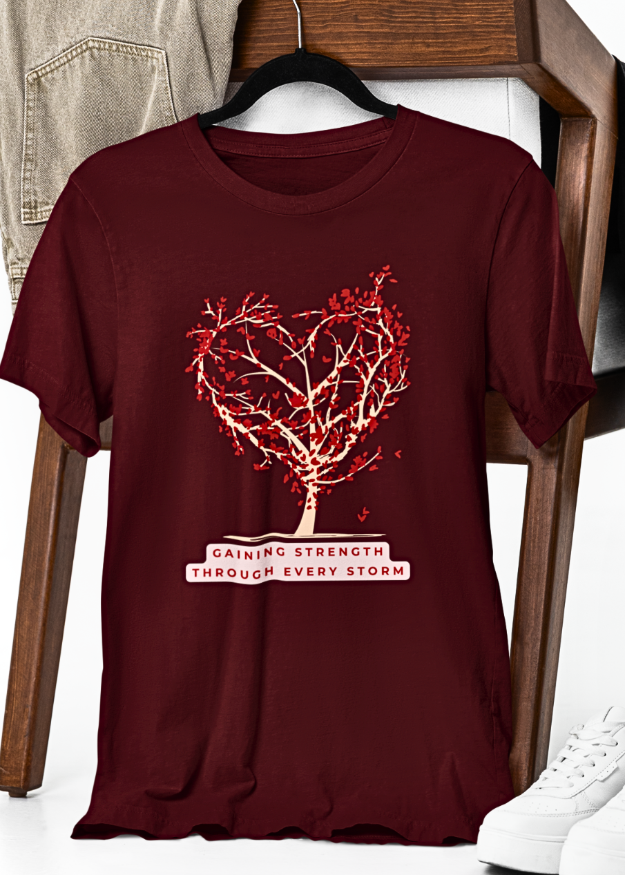 Strength in Growth : Tree of Hearts Graphic T-Shirt