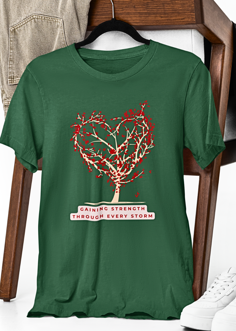 Strength in Growth : Tree of Hearts Graphic T-Shirt