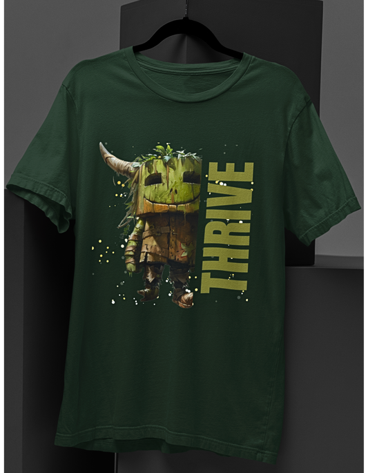 Thrive Woody Creature Graphic T-shirt: Embrace Nature’s Charm!