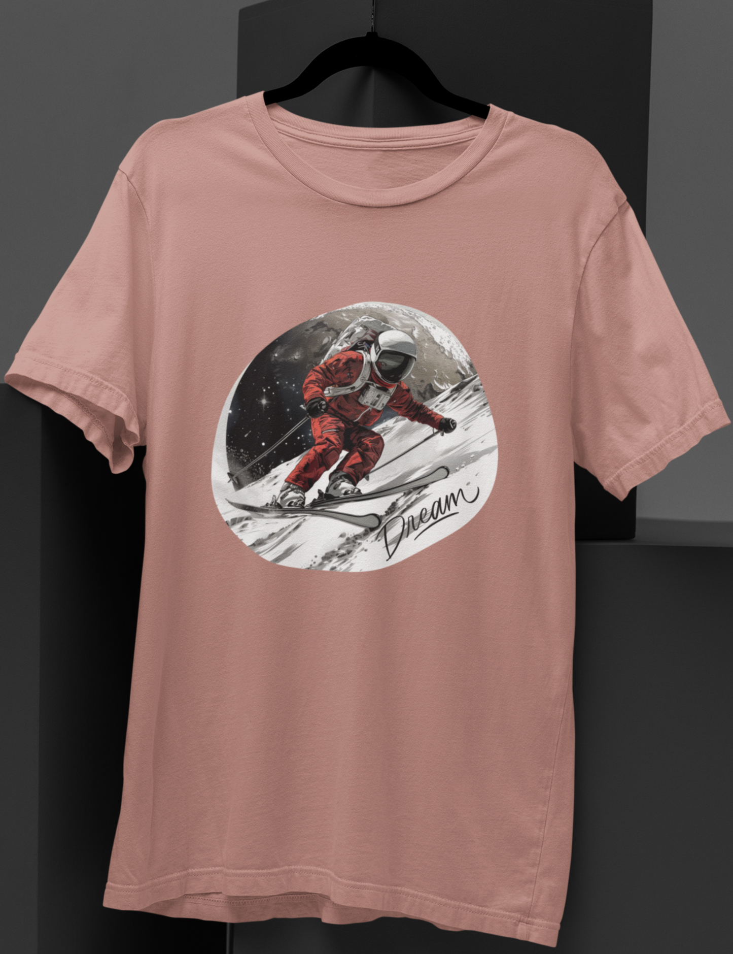 Moonlit Dreams: Skiing on the Lunar Slopes Tee