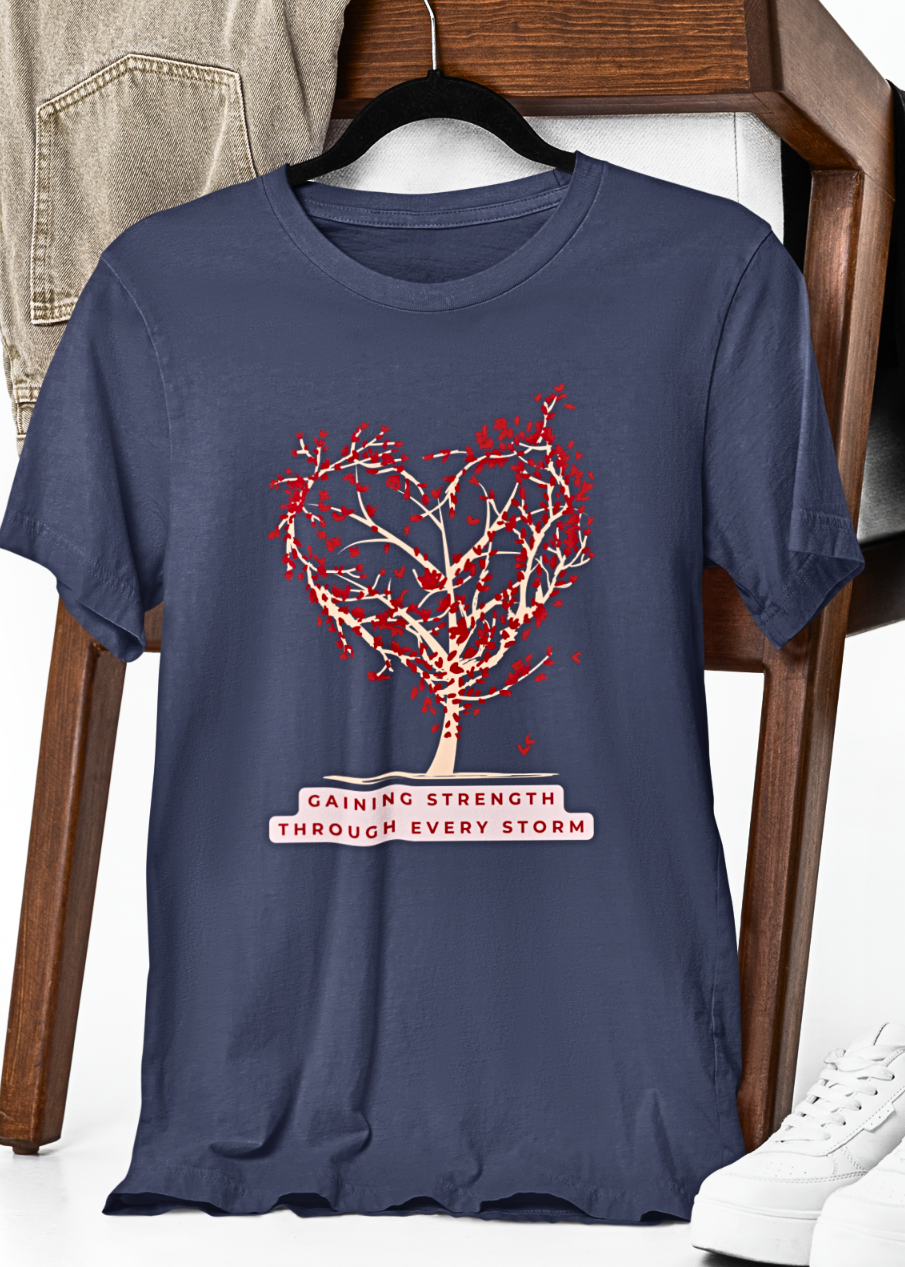 Strength in Growth : Tree of Hearts Graphic T-Shirt