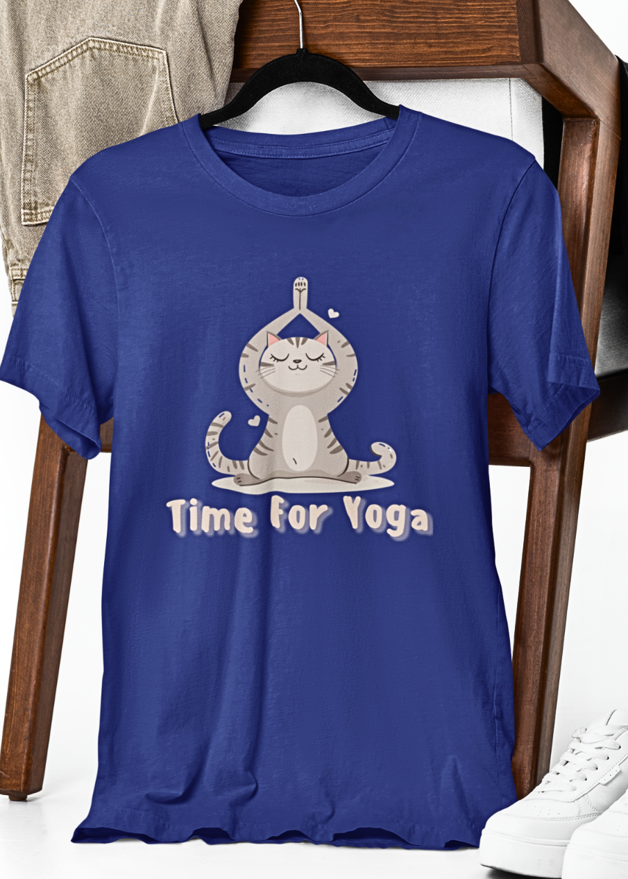 Cute Cat Yoga Tee: It's Time for Yoga