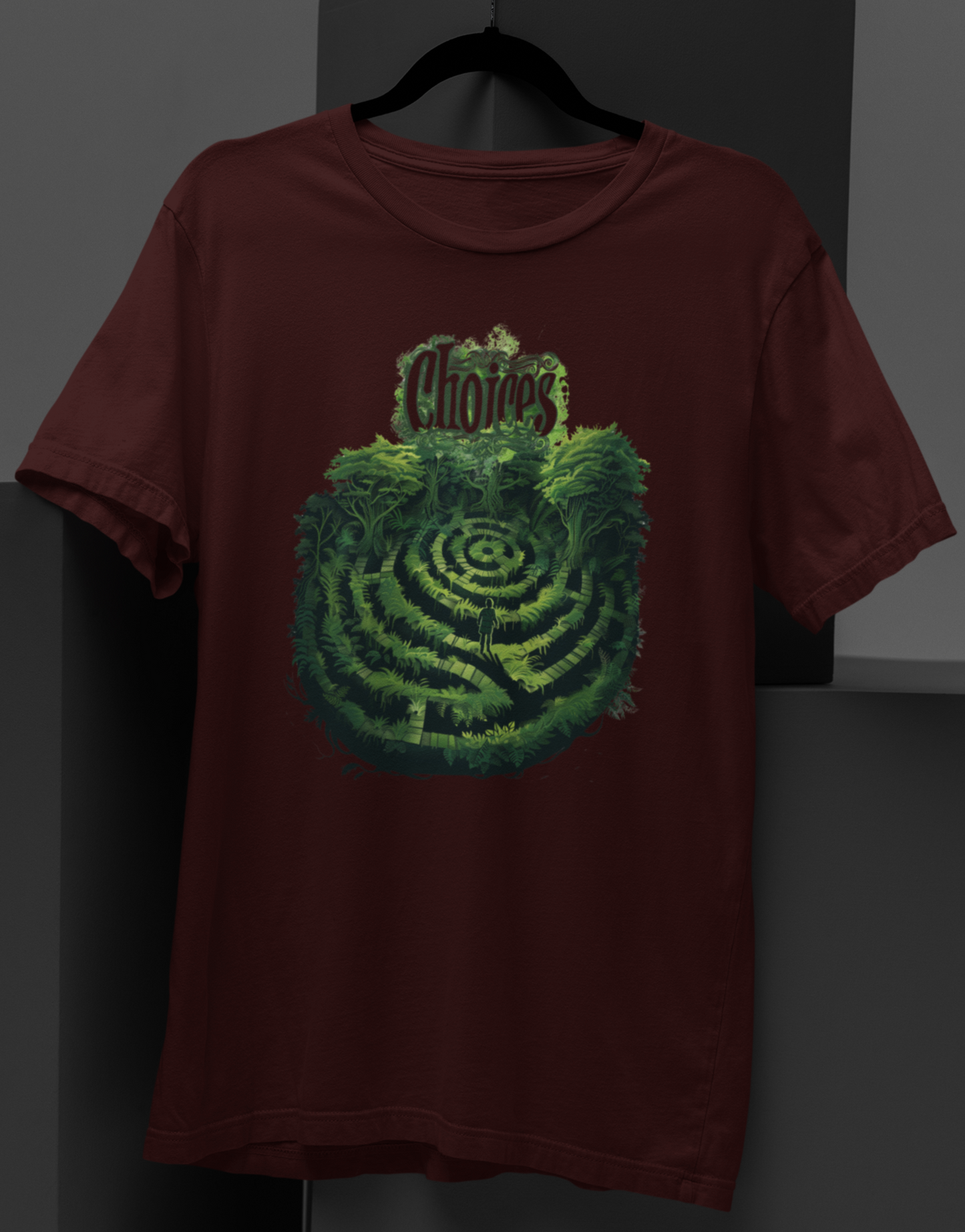 Lost in Choices Labyrinth T-shirt: Navigate Life's Crossroads with Style!