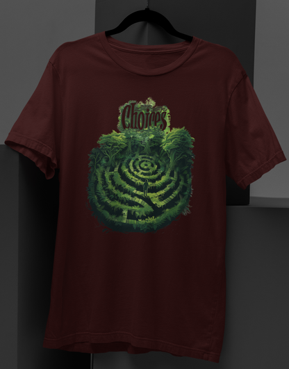 Lost in Choices Labyrinth T-shirt: Navigate Life's Crossroads with Style!