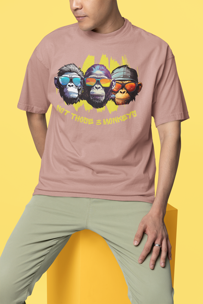 Funky Monkey Trio Not Your Average Three Monkeys Printed T shirt Inkedwolf