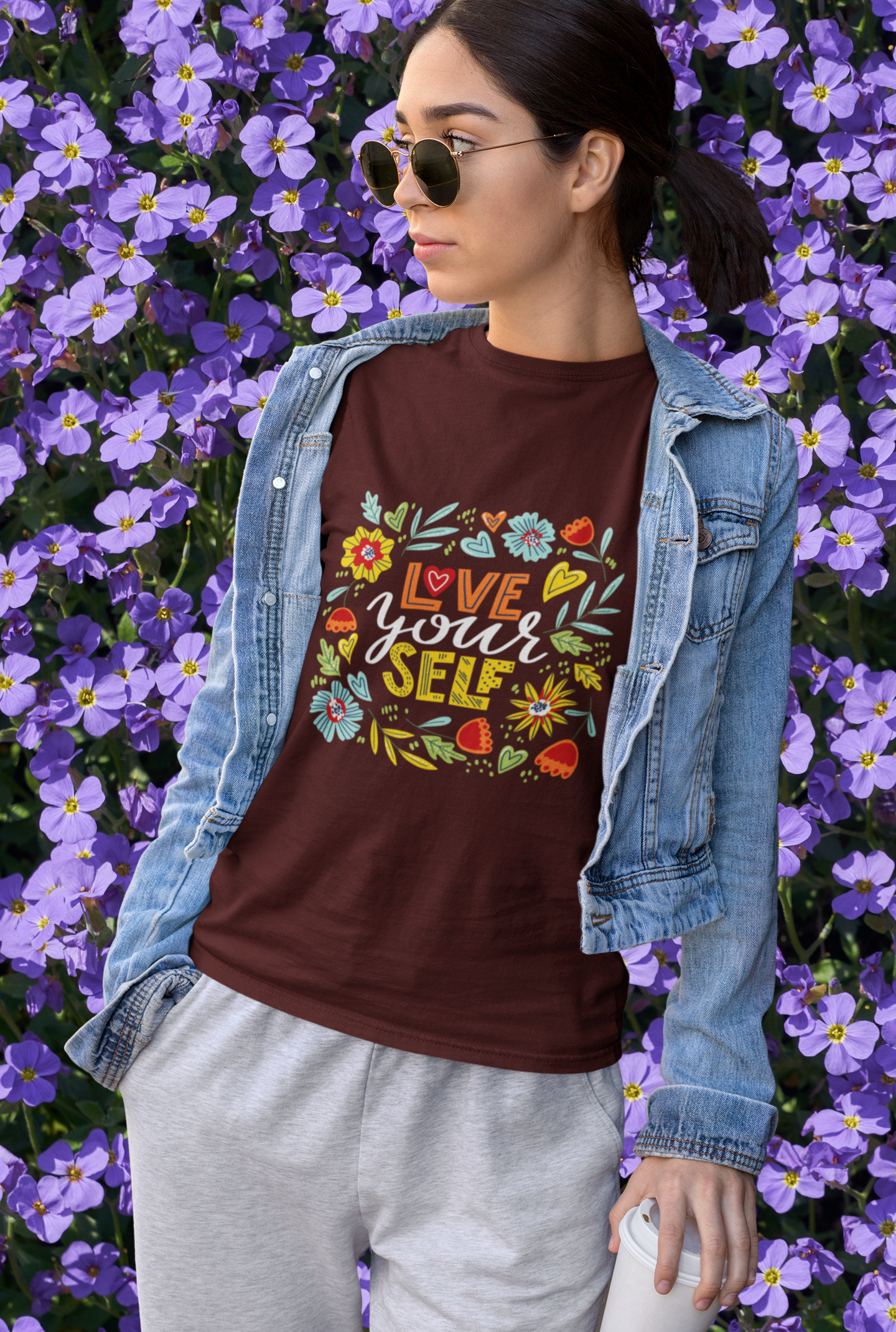 Cherish Yourself Floral Print T-Shirt