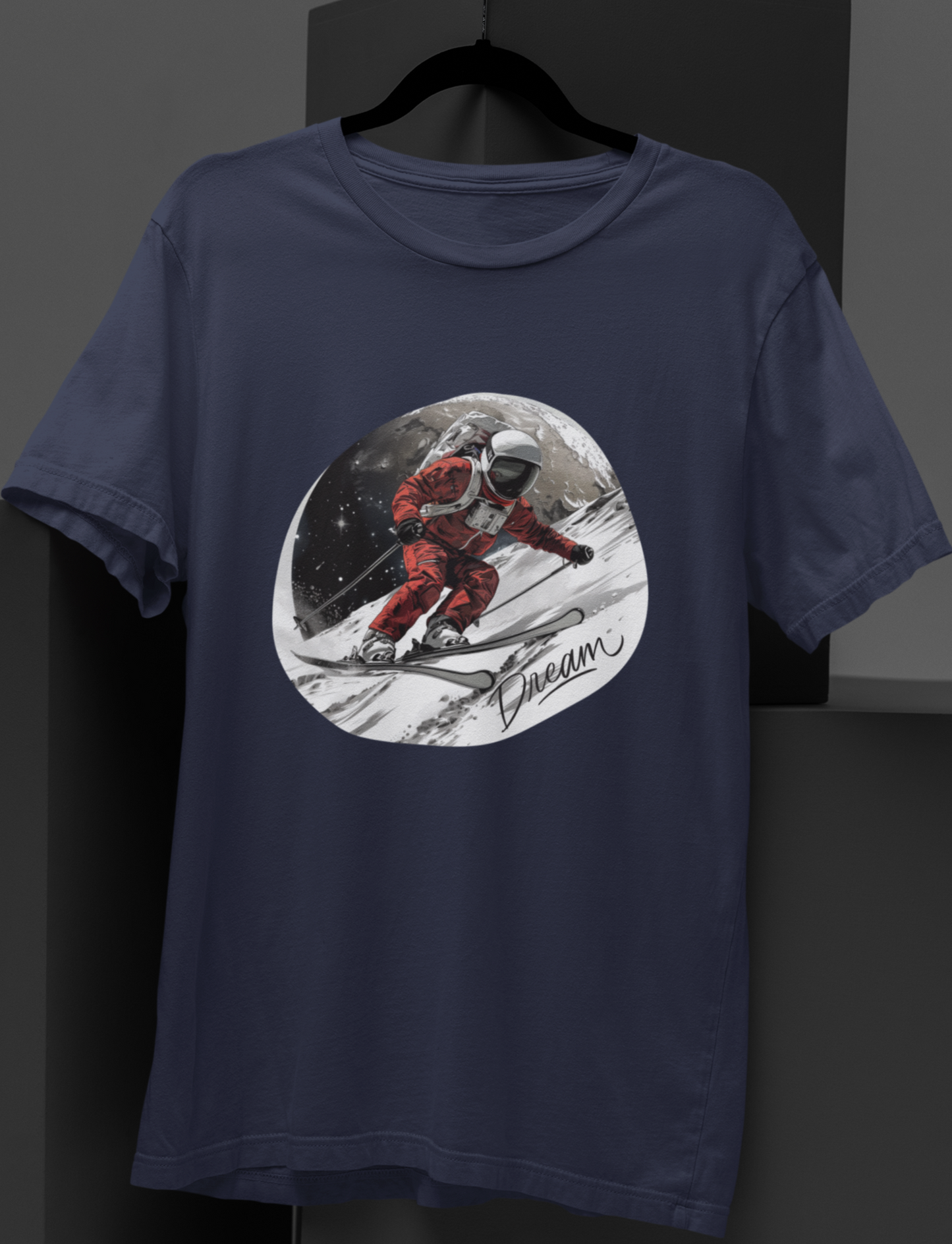 Moonlit Dreams: Skiing on the Lunar Slopes Tee