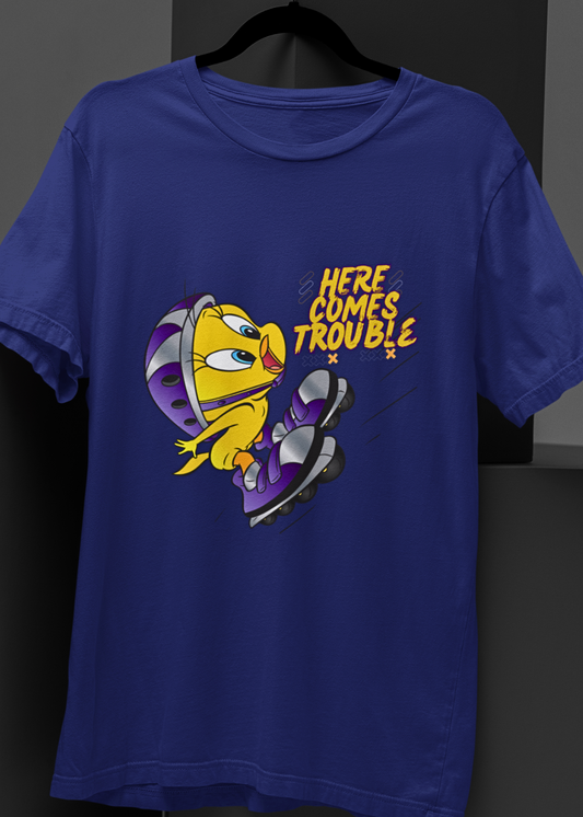 Here Comes Trouble - Unisex Oversized Tee