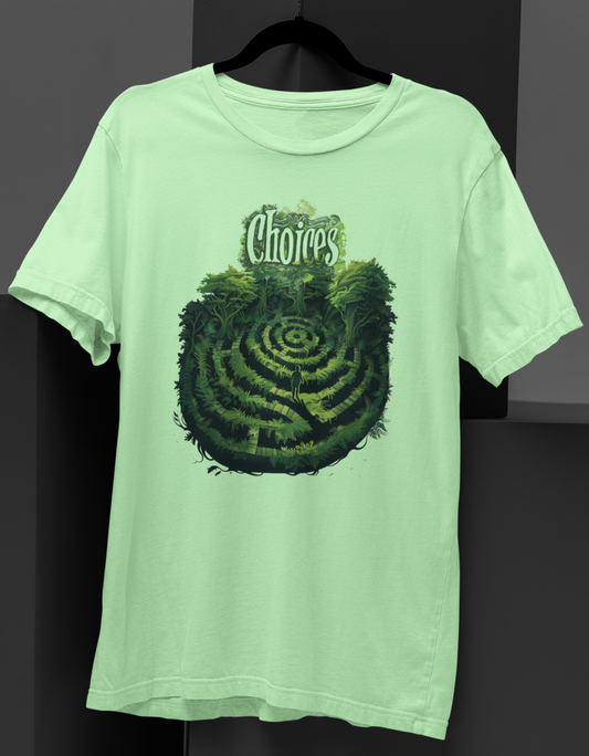 Lost in Choices Labyrinth T-shirt: Navigate Life's Crossroads with Style!