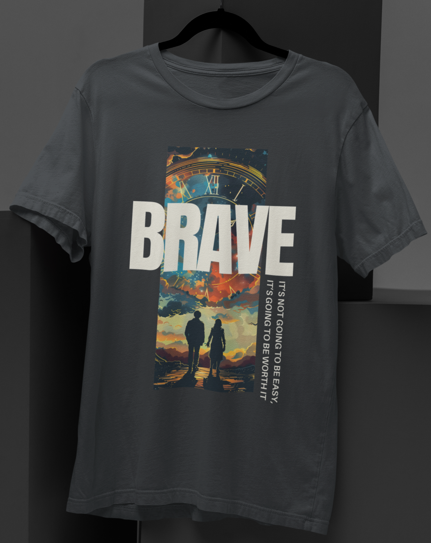 Brave Couple Holding Hands T-shirt: Embrace the Journey Together!