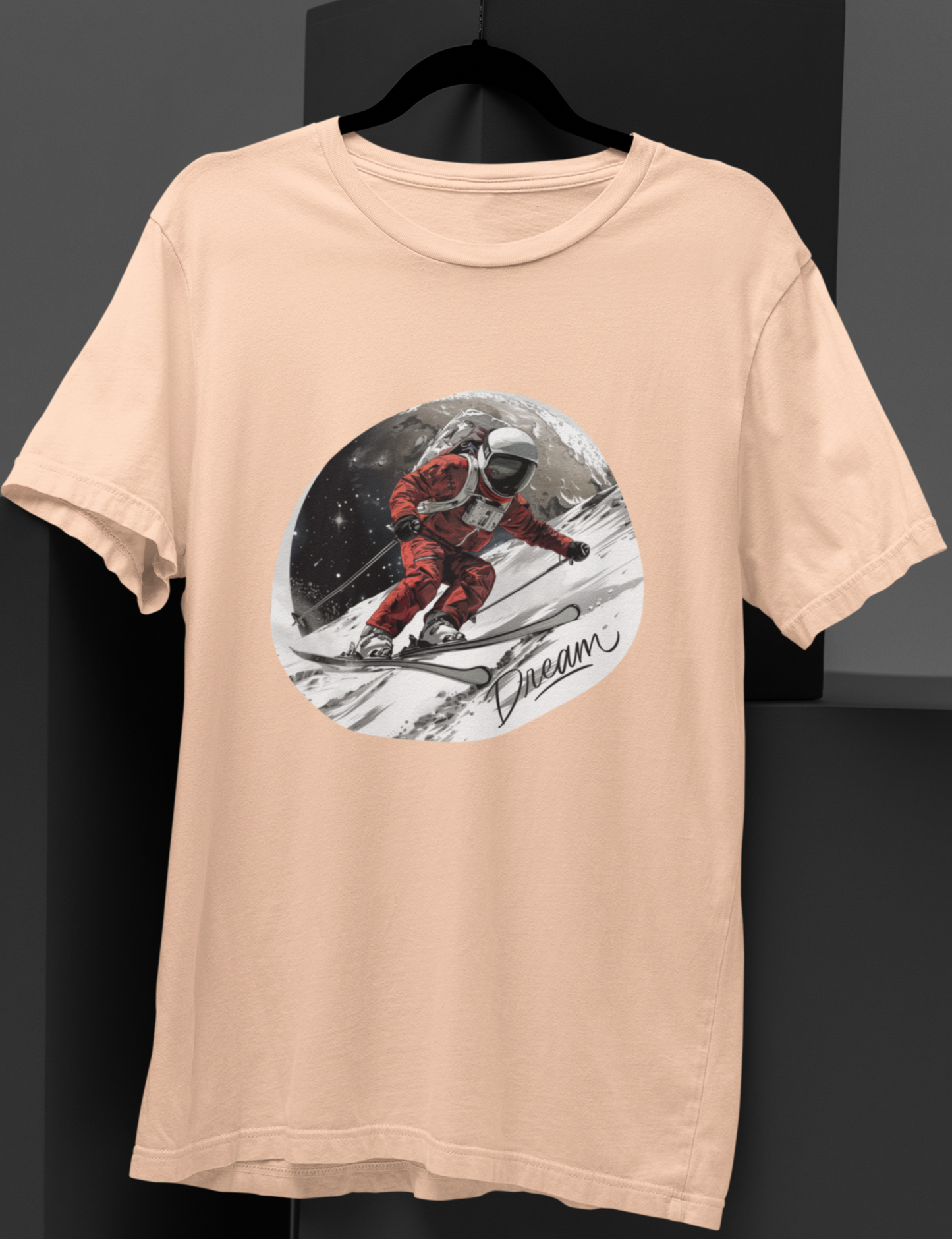 Moonlit Dreams: Skiing on the Lunar Slopes Tee