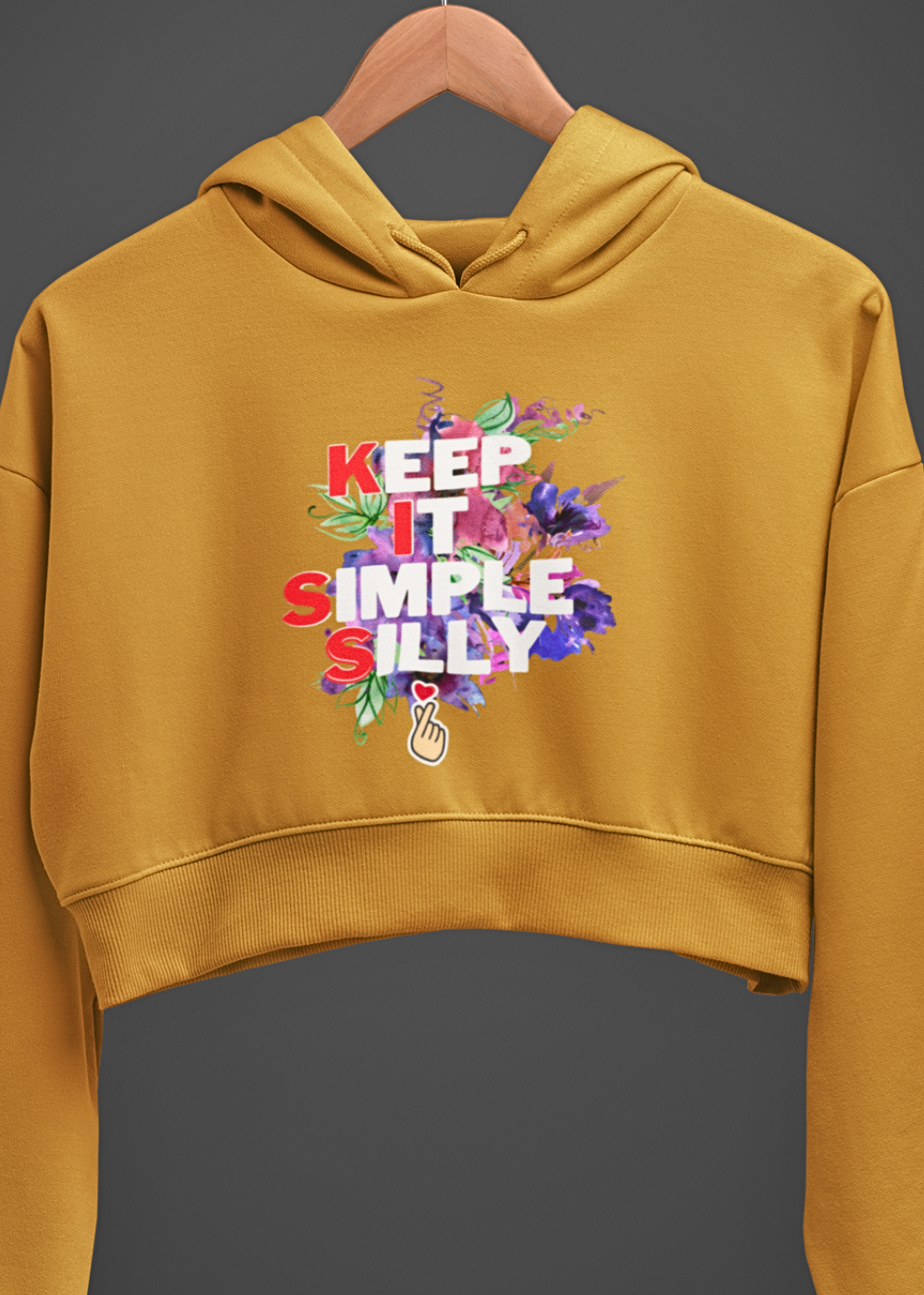 Simple Silly Vibes Crop Hoodie