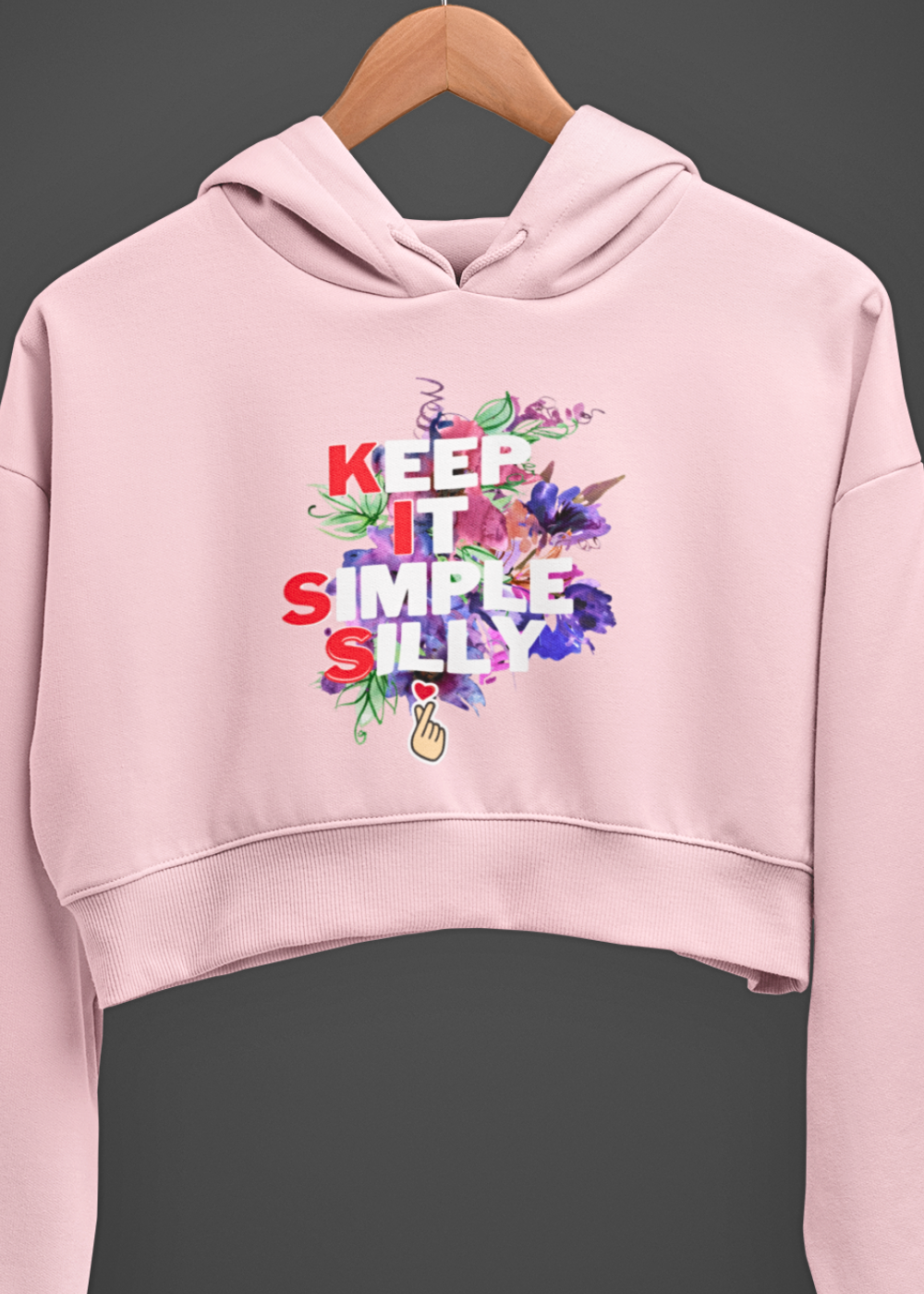 Simple Silly Vibes Crop Hoodie