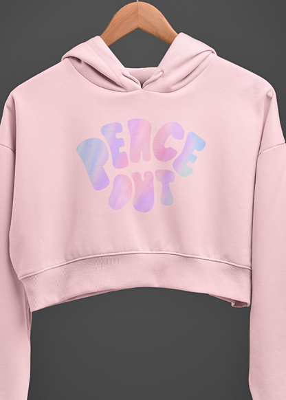 Peace Out Crop Hoodie