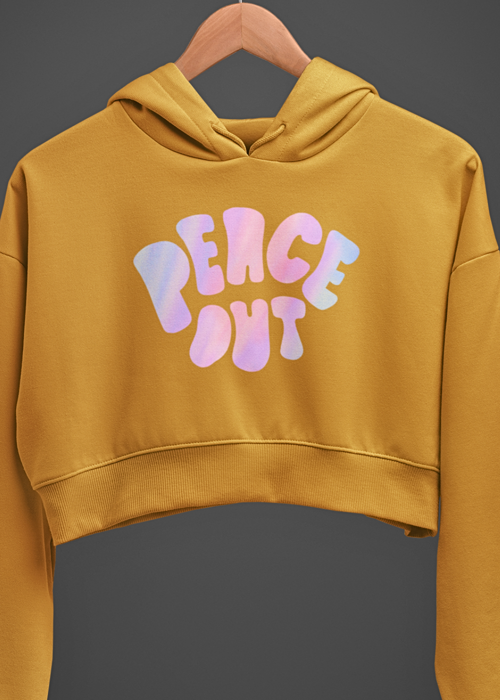 Peace Out Crop Hoodie