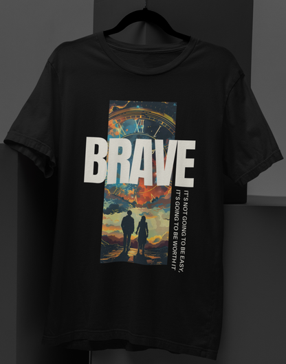 Brave Couple Holding Hands T-shirt: Embrace the Journey Together!