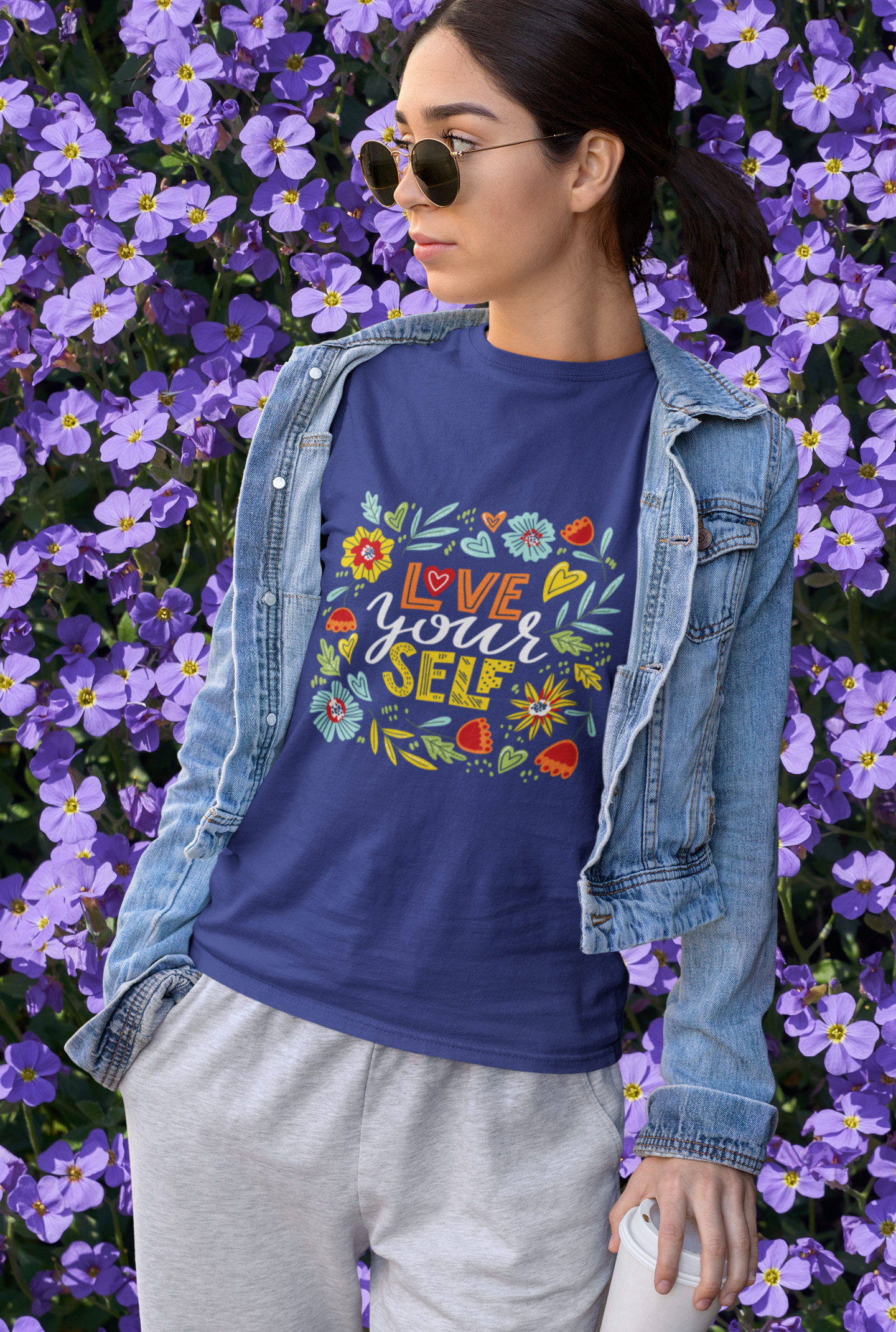 Cherish Yourself Floral Print T-Shirt