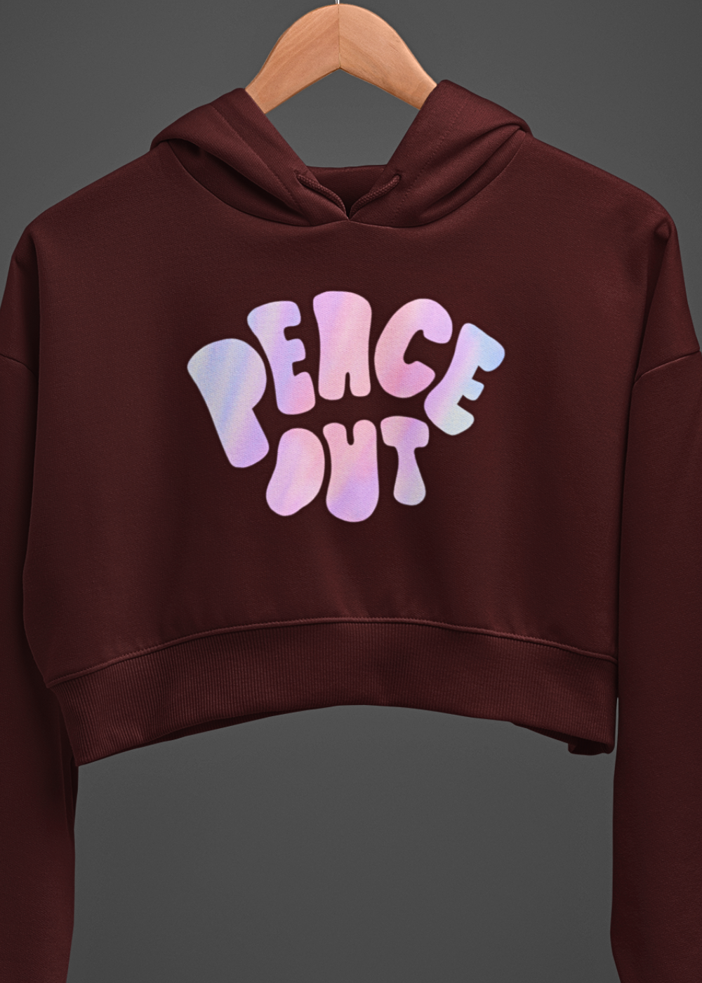 Peace Out Crop Hoodie