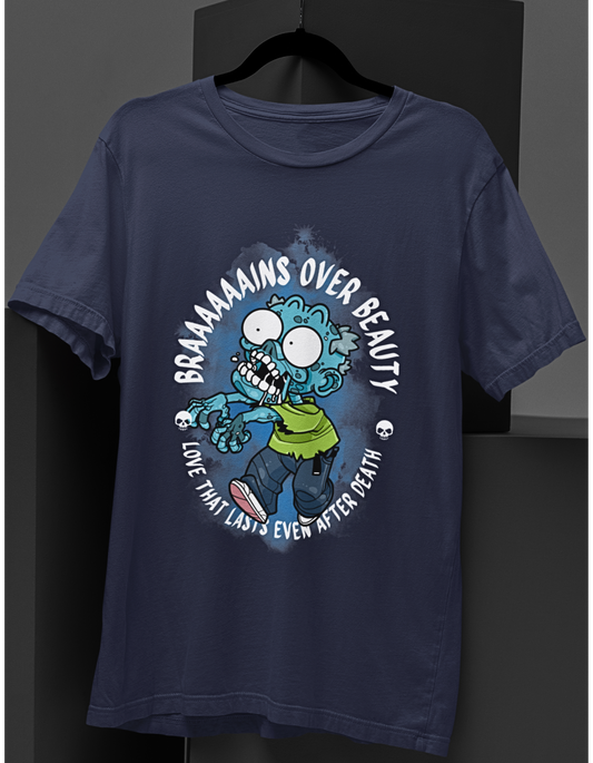 Brains Over Beauty Zombie T-Shirt