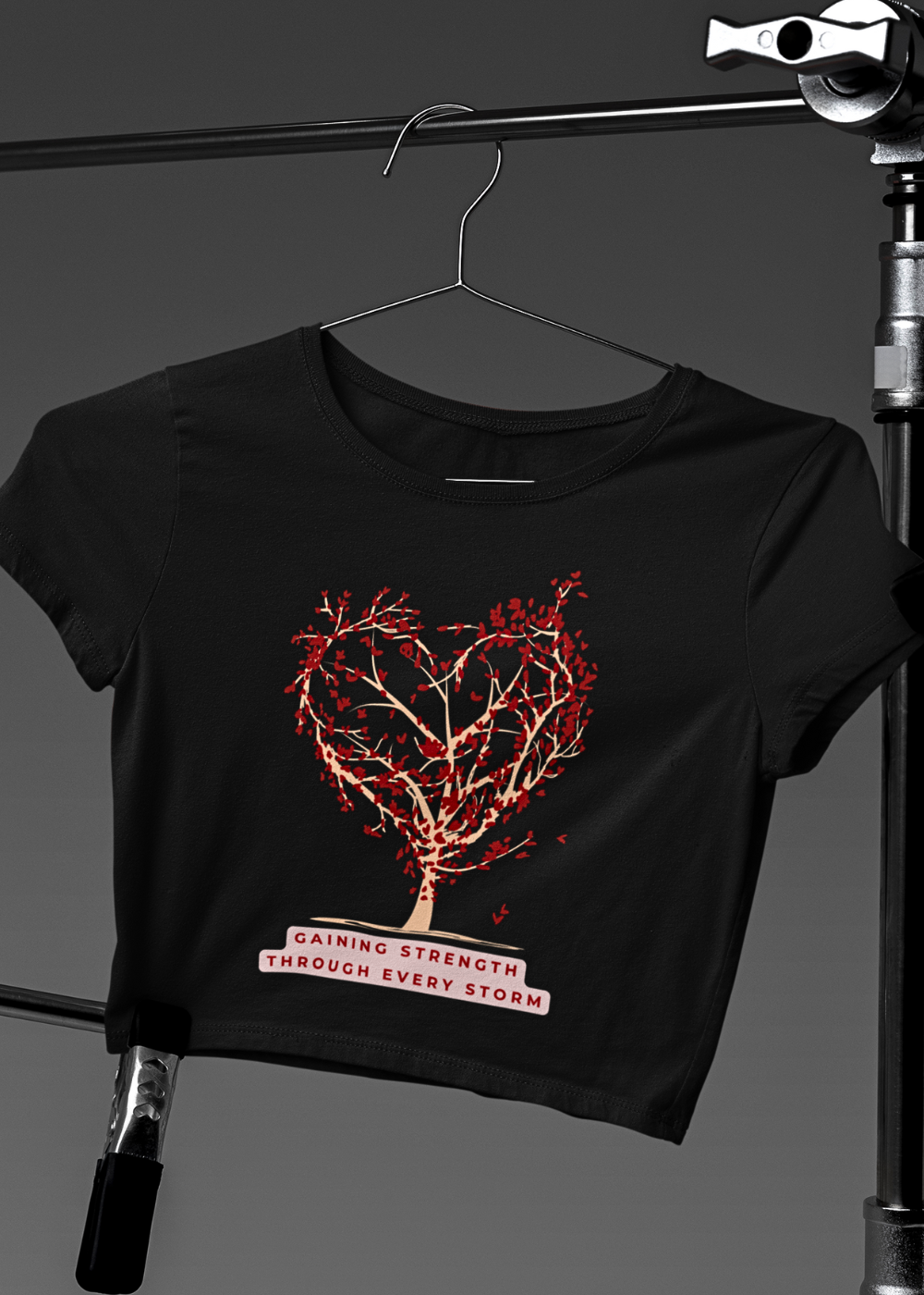 Build Your Power : Tree of Hearts Graphic Crop Top