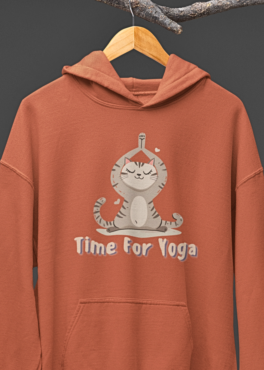 Cat Stretch Hoodie : It's Time for Yoga