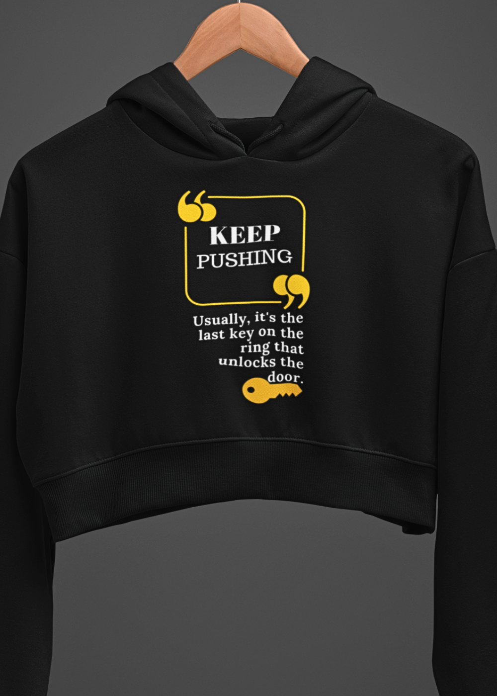 Push Forward Crop Hoodie