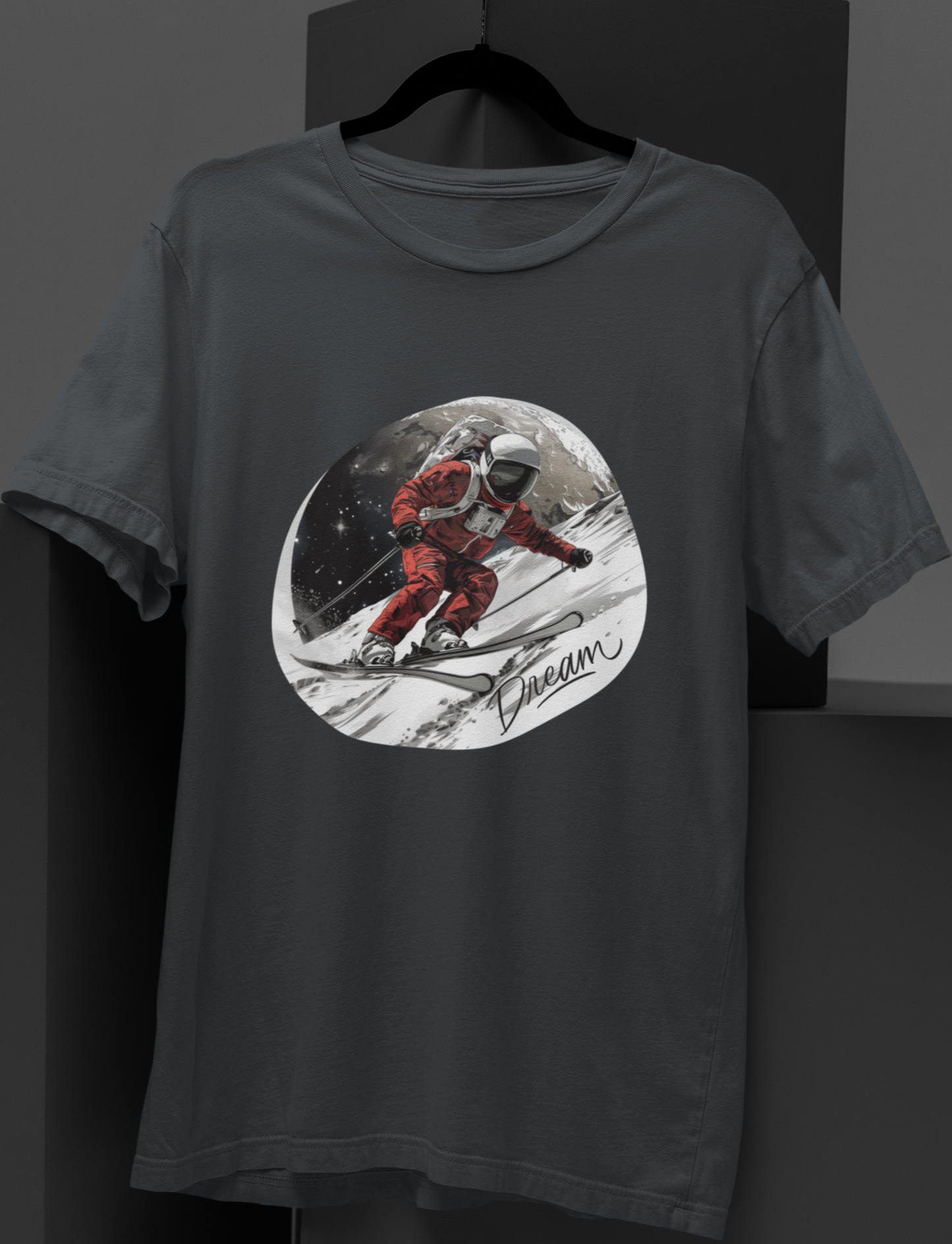 Moonlit Dreams: Skiing on the Lunar Slopes Tee