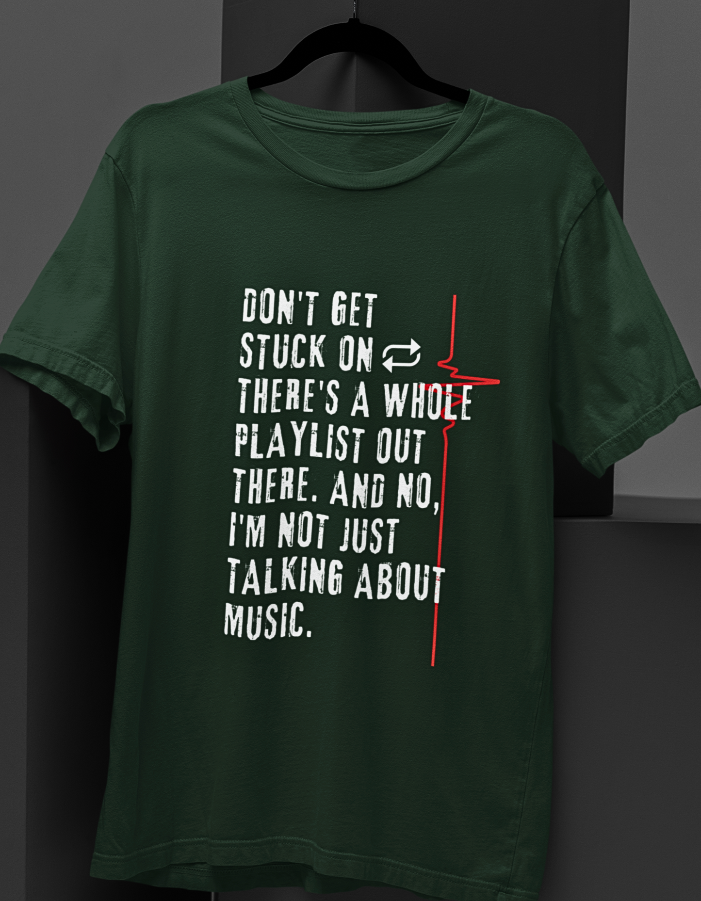 Reset and Rise: 'Don't Get Stuck on Loop' Printed T-shirt