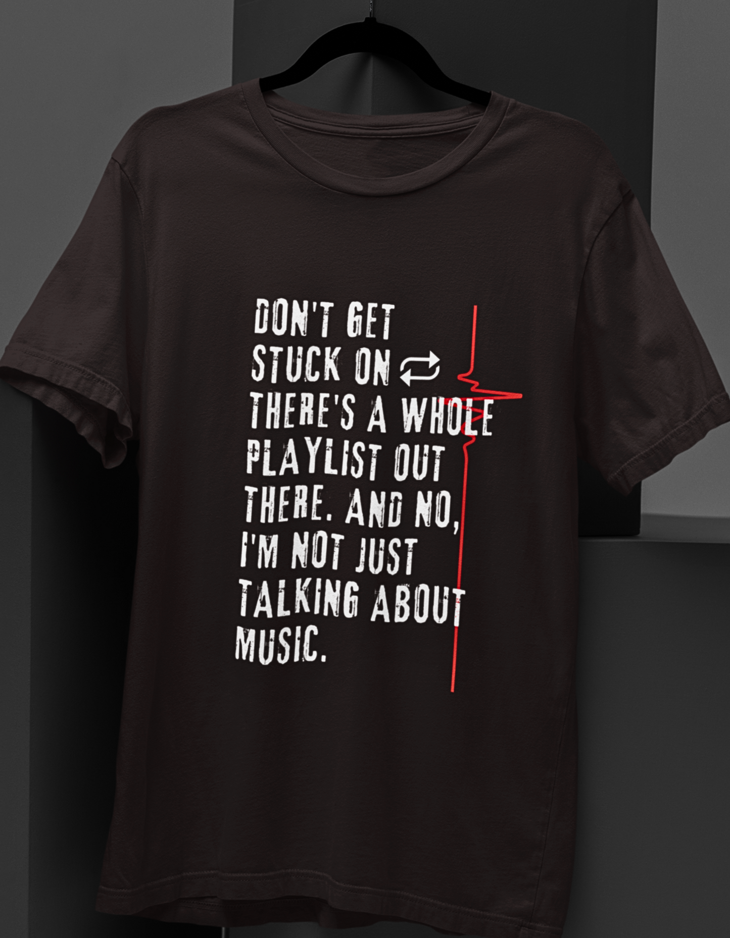 Reset and Rise: 'Don't Get Stuck on Loop' Printed T-shirt