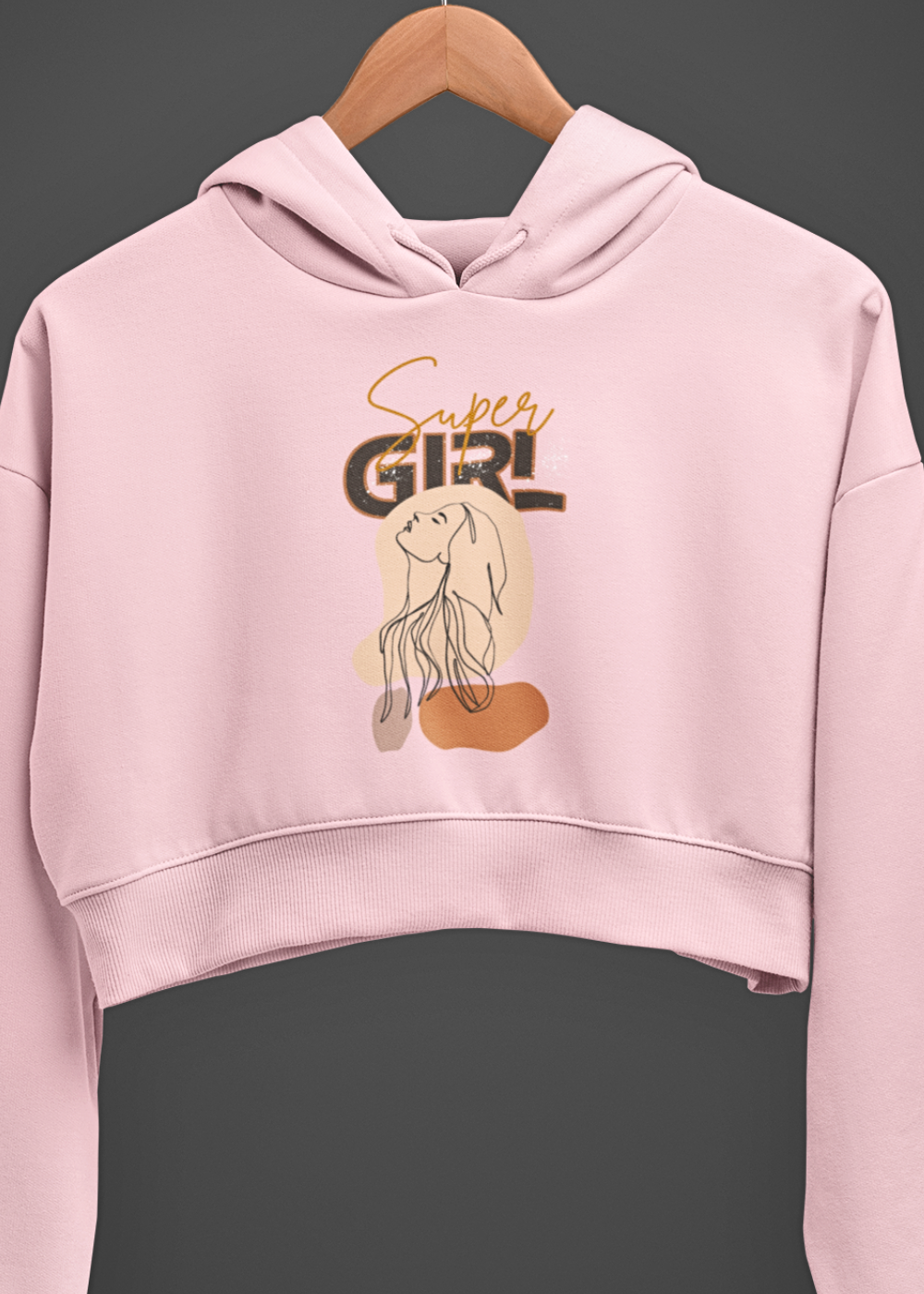 Supergirl Vibes Crop Hoodie