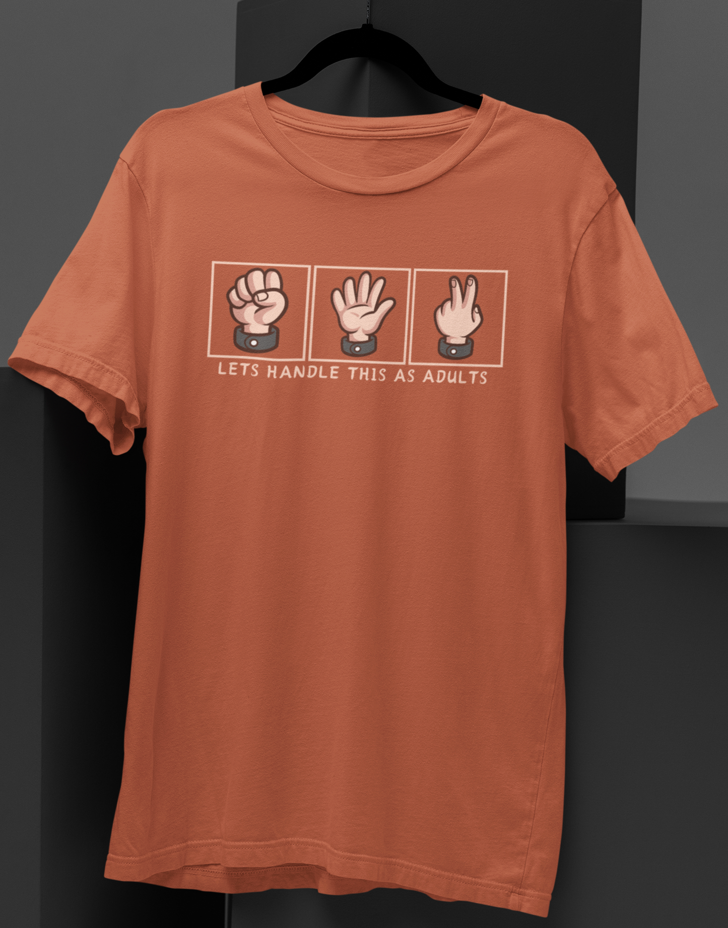 Let's Handle This as Adults: Rock, Paper, Scissors Tee