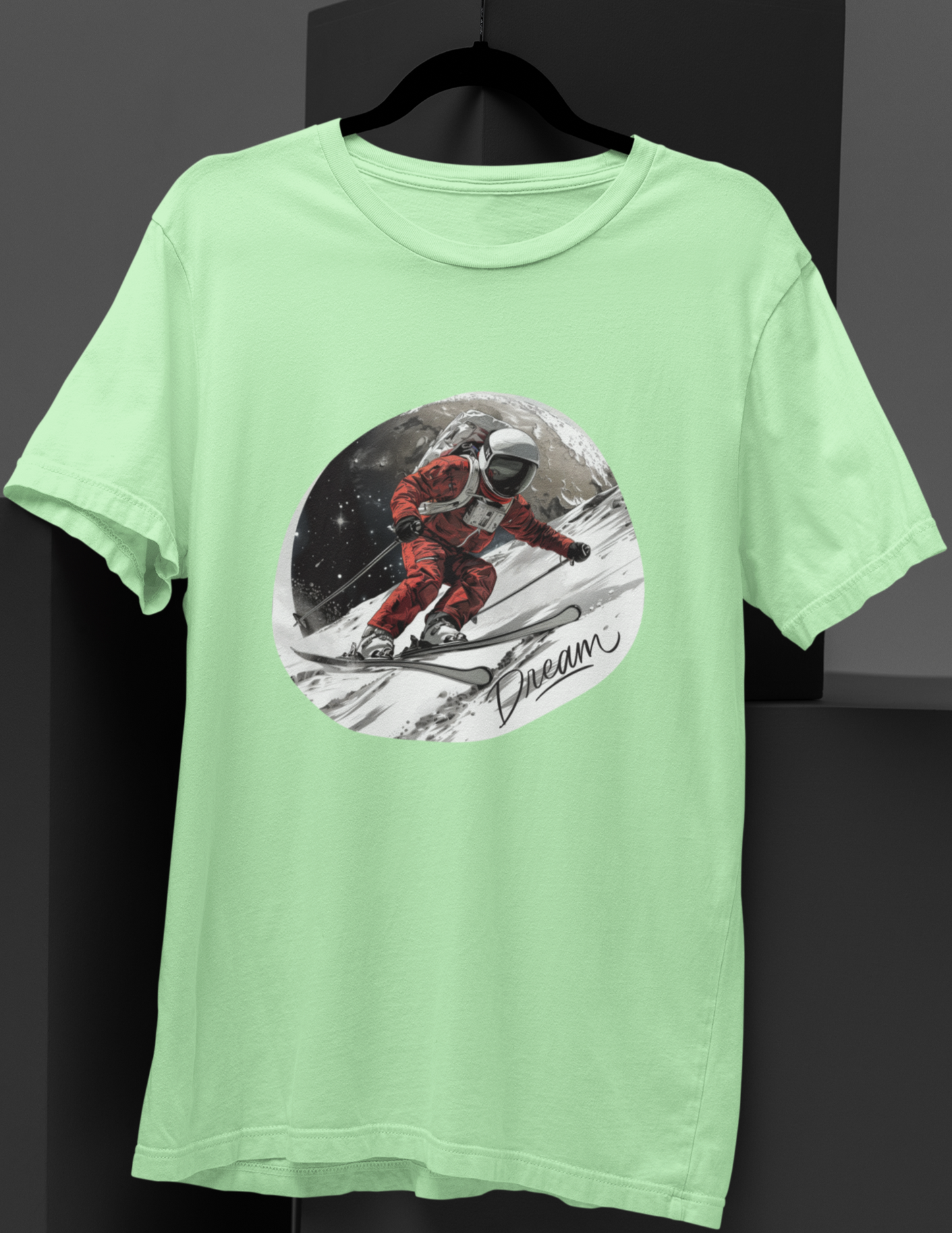 Moonlit Dreams: Skiing on the Lunar Slopes Tee