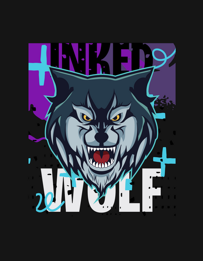 Artistic Wolf Men's T-Shirt by Inkedwolf