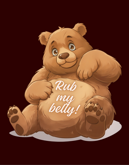 Cuddly Belly : Playful Bear Graphic hoodie