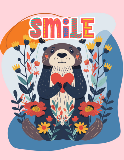 Otterly Happy Smile Crop Tee