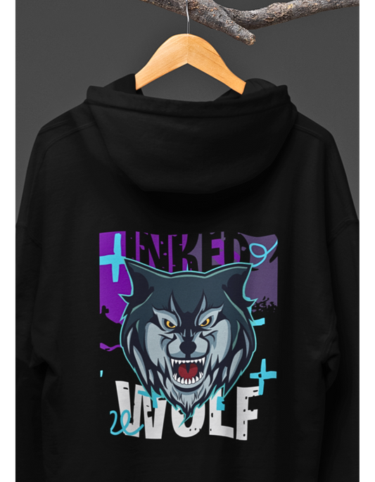 Pop Art Wolf Men's Hoodie by Inkedwolf