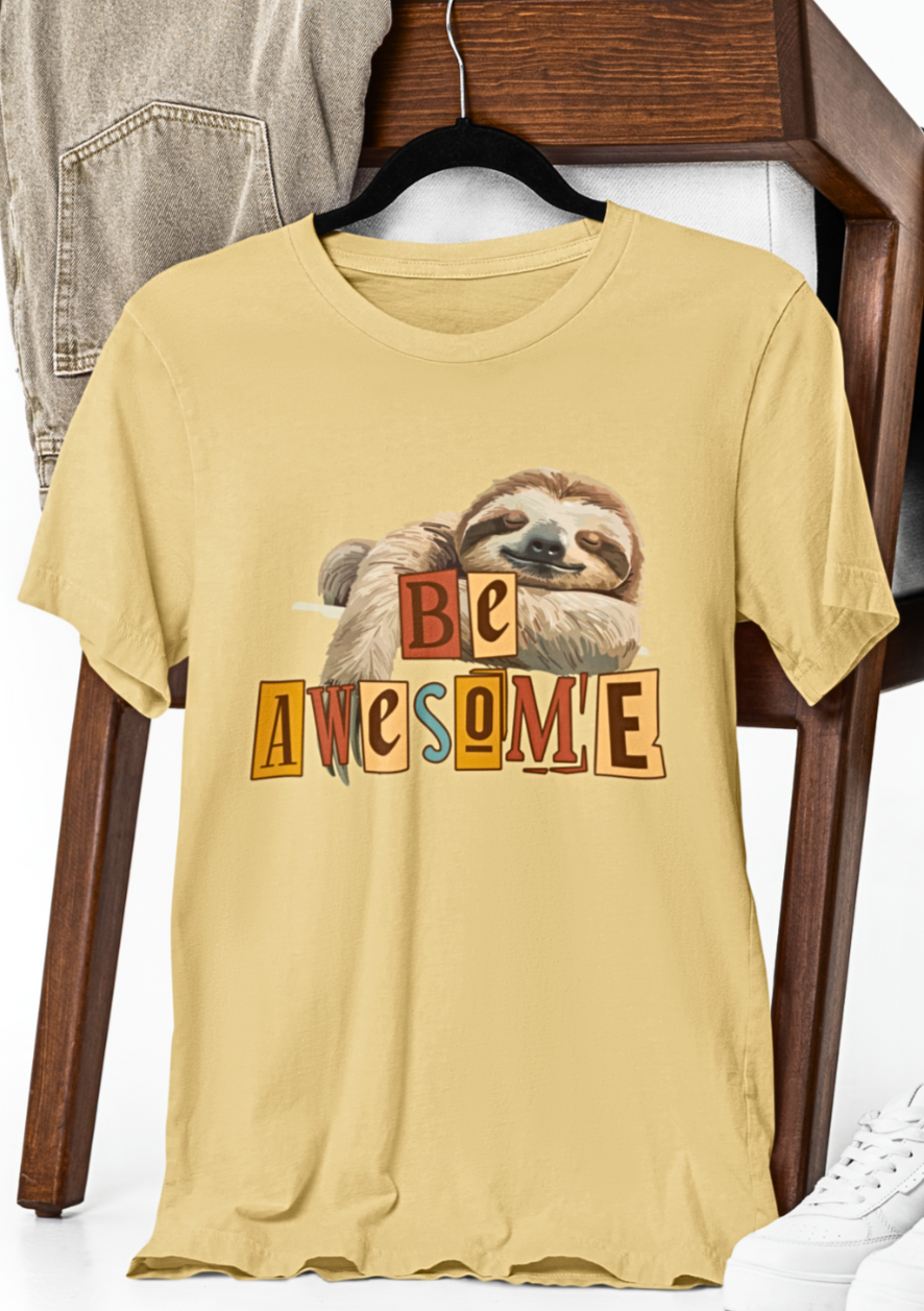 Chill Vibes Sloth Graphic T-shirt