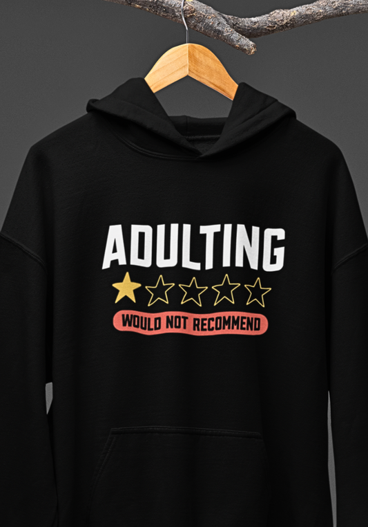 1-Star Adulting Review - Unisex Hoodie