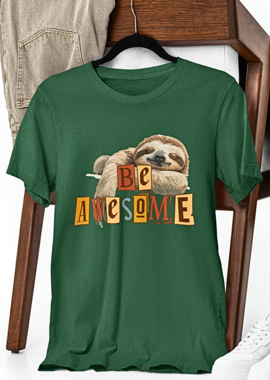 Chill Vibes Sloth Graphic T-shirt