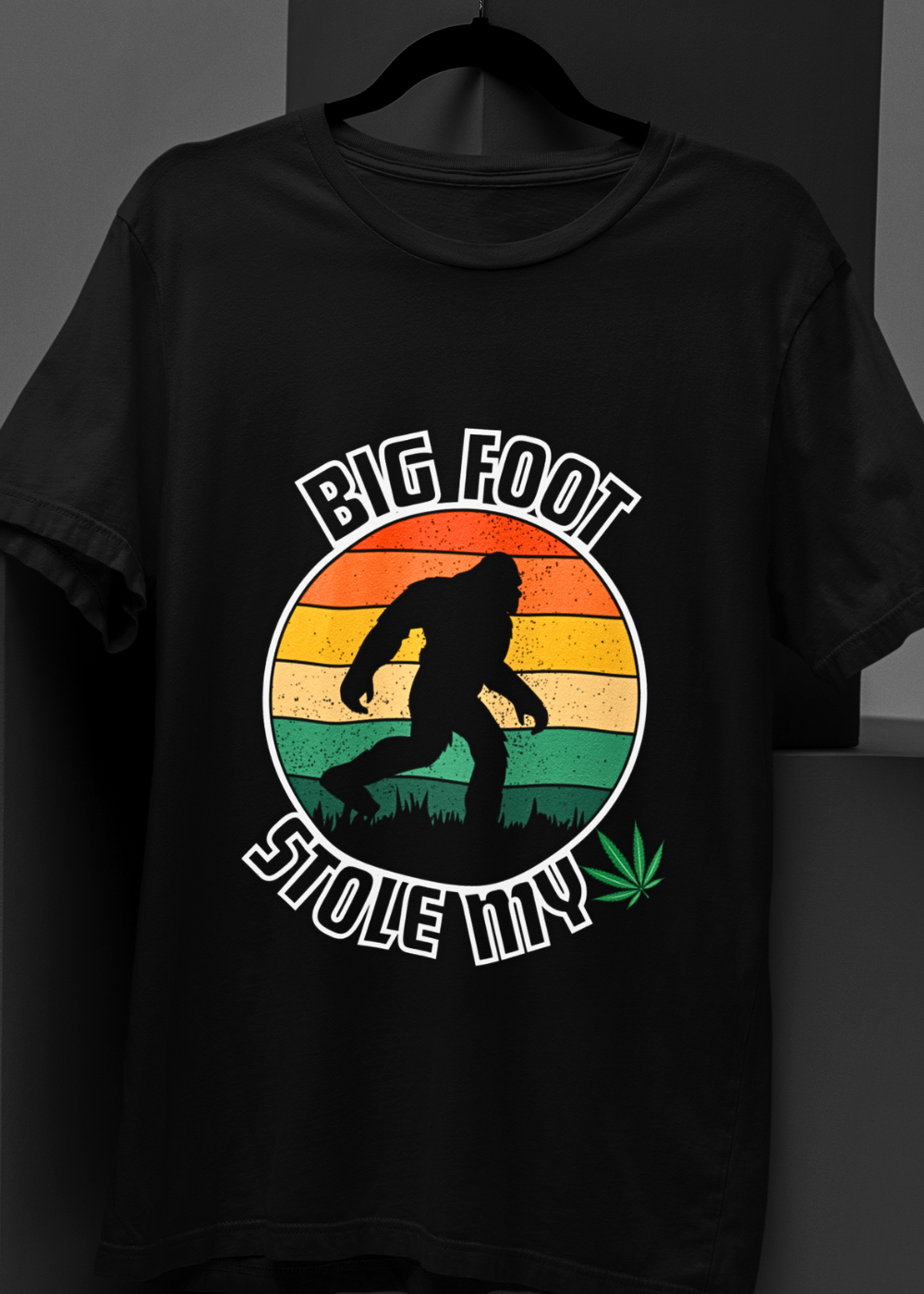Bigfoot Stole My Plant Retro Oversized Unisex T-Shirt
