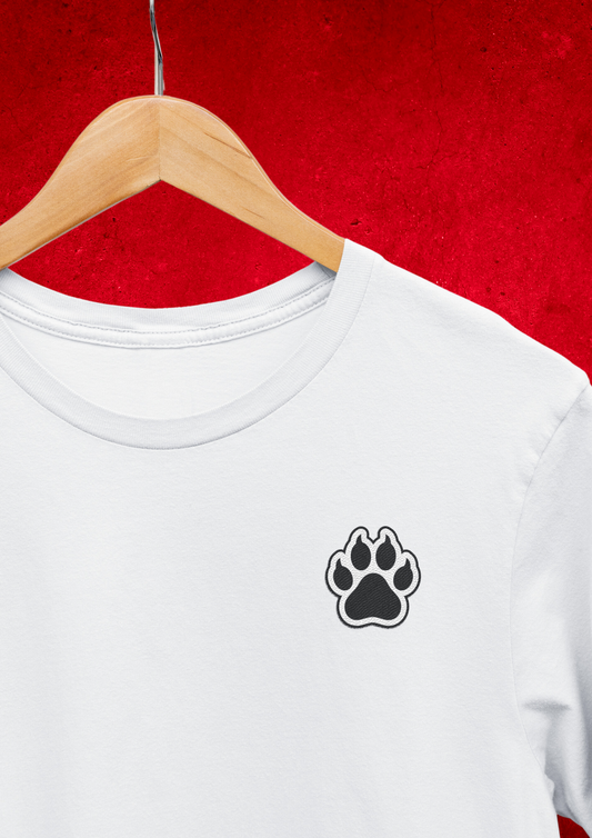 Inked Wolf Men's Graphic Tee with Paw Pocket