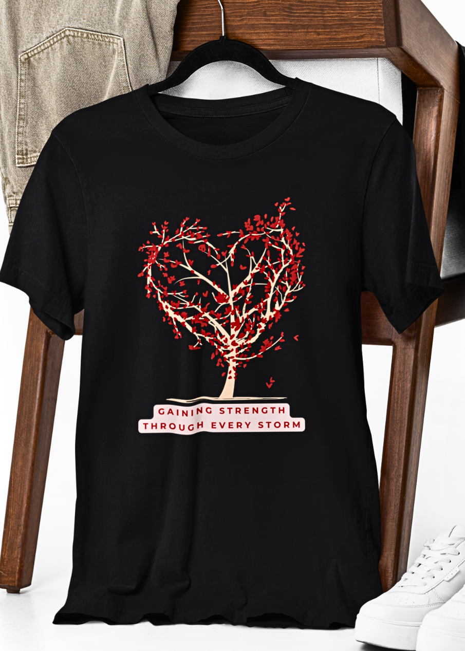 Strength in Growth : Tree of Hearts Graphic T-Shirt