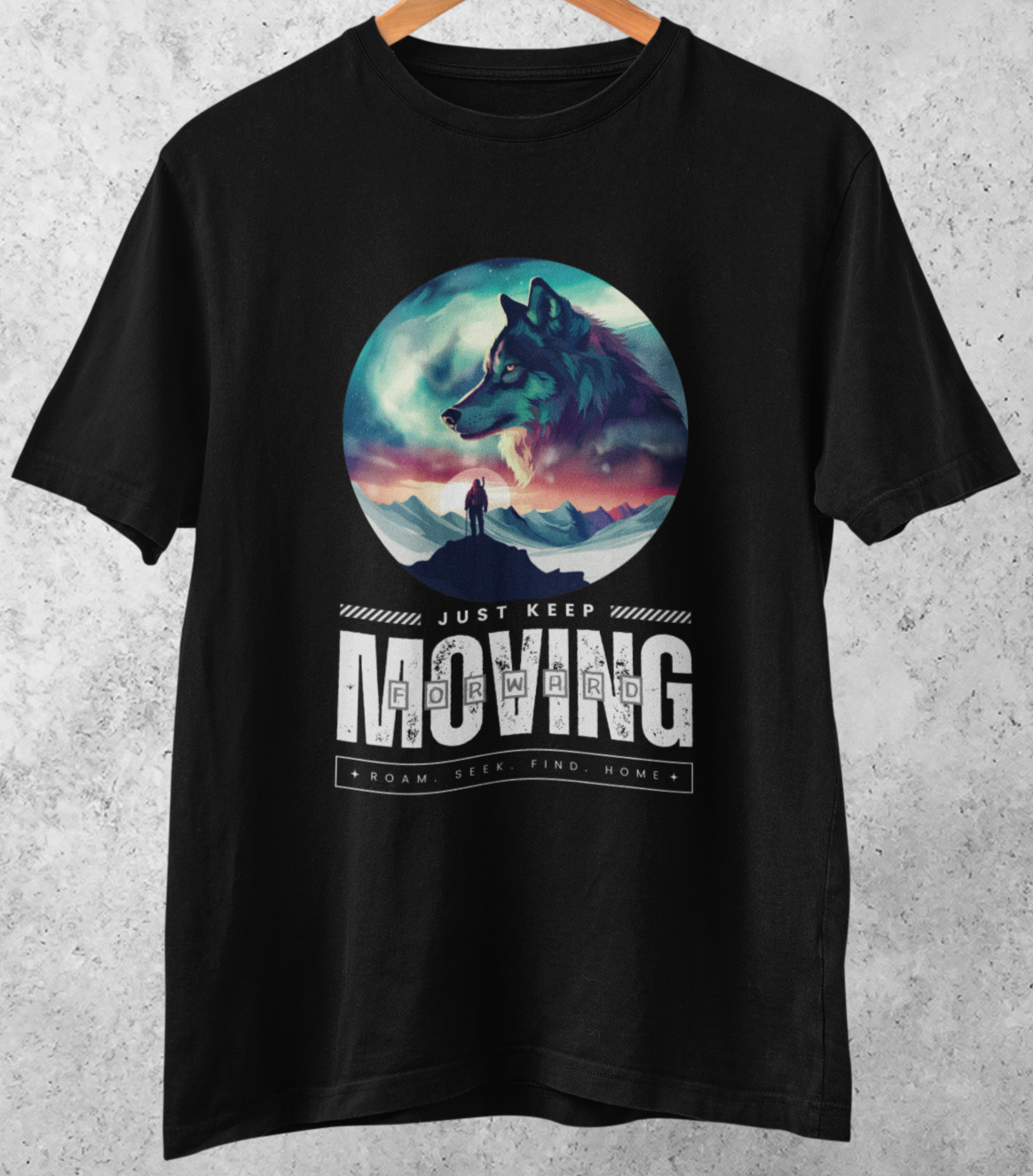 Keep Moving Forward: Wanderer's Journey T-shirt